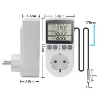 Priza Programabila Techstar® KT3100, Digital Timer, Priza Intrerupator, 230V, 16A, Programabila Timp/Temperatura - 4
