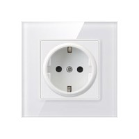 Priza Techstar® Crystal TS1, Sticla Securizata, Simpla, 16A - 1