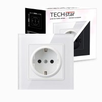 Priza Techstar® Crystal TS1, Sticla Securizata, Simpla, 16A - 3