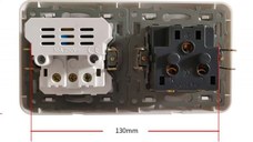 Priza Techstar® Crystal TSU2, Dubla, 2 x USB, 2.1 A, Culoare Alb Frost, Sticla Securizata, 16A