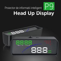 Proiector informatii de bord pe parbriz, Head Up Display Techstar® OBD II, P 9, display 3,6 inch, viteza vehiculului - 2