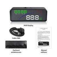 Proiector informatii de bord pe parbriz, Head Up Display Techstar® OBD II, P 9, display 3,6 inch, viteza vehiculului - 6