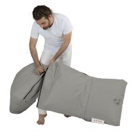 Puf de gradina, Hanah Home, poliester impermeabil, fume, 60x117x50 cm - 3