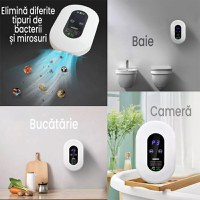 Purificator de aer cu ozon, GlowforHome, 5W,130mg/h,30 mp, 4 moduri functionare, LCD, alimentare 220V, alb - 1