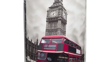 Pusculita metalica, london, negru, 16 x 21cm
