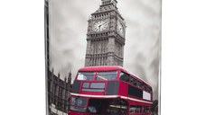 Pusculita metalica, london, negru, 16 x 21cm