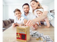 Pusculita tip seif, deschidere cu PIN, cu sunete si lumini, Argintiu - 14