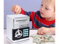 Pusculita tip seif, deschidere cu PIN, cu sunete si lumini, Argintiu - 16