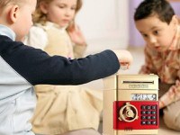Pusculita tip seif, deschidere cu PIN, cu sunete si lumini, Argintiu - 11