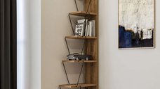 Raft de perete, Hanah Home, pal melaminat, nuc, 50x22x150 cm