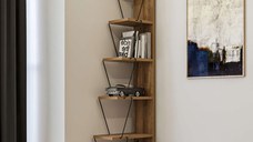 Raft de perete, Hanah Home, pal melaminat, nuc, 50x22x150 cm