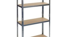 Raft depozitare, metalic, 4 polite, 265 kg, 90x45x180 cm
