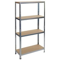 Raft depozitare, metalic, 4 polite, 265 kg, 90x45x180 cm - 1