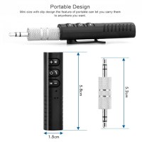 Receptor Techstar® Bluetooth Audio Jack 3.5mm Wireless Auto Clip On BT2 - 7