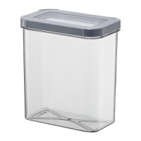 Recipient depozitare cu capac gri, AMBITION Optimo, 1.8L - 1