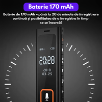 Reportofon digital, H-R510 Pro, 32 GB, inregistrare cu activare vocala, elimina zgomote de fundal, baterie 170 mAh - 2