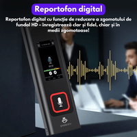 Reportofon digital, H-R510 Pro, 32 GB, inregistrare cu activare vocala, elimina zgomote de fundal, baterie 170 mAh - 7