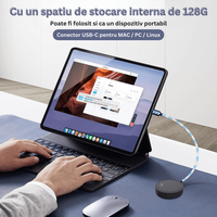 Reportofon magnetic cu microfon ascuns, activare vocala, MP3 Player, 128GB, negru - ZH007 - 6