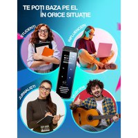 Reportofon profesional cu activare vocala, Q55, 8 GB, difuzor, MP3 - 12