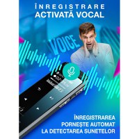 Reportofon profesional cu activare vocala, Q55, 8 GB, difuzor, MP3 - 5