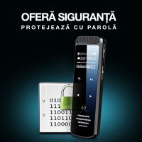 Reportofon profesional cu activare vocala, Q55, 8 GB, difuzor, MP3 - 2