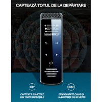 Reportofon profesional cu activare vocala, Q55, 8 GB, difuzor, MP3 - 7