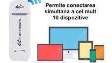 Router Wireless pentru cartela SIM, Modem USB, Alb Mat, Portabil, Conexiune Multipla, 150 MB