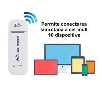 Router Wireless pentru cartela SIM, Modem USB, Alb Mat, Portabil, Conexiune Multipla, 150 MB - 1