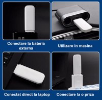 Router Wireless pentru cartela SIM, Modem USB, Alb Mat, Portabil, Conexiune Multipla, 150 MB - 6