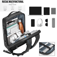 Rucsac elegant impermeabil multifunctional Dasbo®, pentru laptop sau calatorii,rezistent la uzura cu protectie, Antifurt - 6