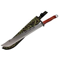 Sabie de vanatoare IdeallStore®, Seoul Soul, otel inoxidabil, maner lemn, 70 cm, maro - 2