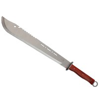 Sabie de vanatoare IdeallStore®, Seoul Soul, otel inoxidabil, maner lemn, 70 cm, maro - 1