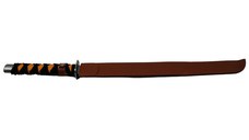 Sabie de vanatoare, Ninja Path, maner lemn, 70 cm, teaca inclusa