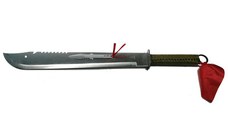 Sabie de vanatoare, Samurai Blade, maner textil, 67 cm, cutit de aruncat inclus
