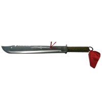 Sabie de vanatoare, Samurai Blade, maner textil, 67 cm, cutit de aruncat inclus - 1