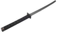 Sabie katana decorativa IdeallStore®, panoplie, Last Samurai, negru, metal, 51.5 cm, suport inclus