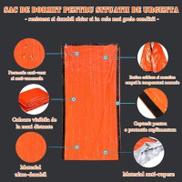 Sac de dormit IdeallStore®, Sleep Tight, polietilena, 210x90, portocaliu - 7