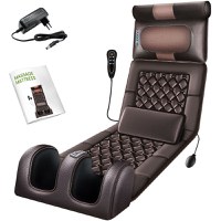 Saltea electrica pentru masaj complet Shiatsu, GlowforHome, 15 functii, 6 moduri, telecomanda, perna incalzita - 1