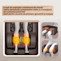 Saltea electrica pentru masaj complet Shiatsu, GlowforHome, 15 functii, 6 moduri, telecomanda, perna incalzita - 5