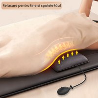 Saltea electrica pentru masaj complet Shiatsu, GlowforHome, 15 functii, 6 moduri, telecomanda, perna incalzita - 4