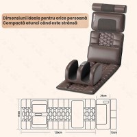 Saltea electrica pentru masaj complet Shiatsu, GlowforHome, 15 functii, 6 moduri, telecomanda, perna incalzita - 2
