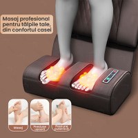 Saltea electrica pentru masaj complet Shiatsu, GlowforHome, 15 functii, 6 moduri, telecomanda, perna incalzita - 3