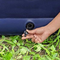 Saltea Gonflabila Mercaton, PVC si Velur, 185 x 76 x 22 cm, Albastru - 6