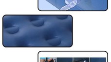 Saltea Gonflabila Mercaton, PVC si Velur, 185 x 76 x 22 cm, Albastru