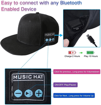 Sapca smart ,multifunctionala in aer liber cu difuzoare Bluetooth ,  muzica reglabila fara fir - 10