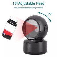 Scanner coduri de bare 1D, 2D si QR, cu senzor de scanare inteligenta automata, negru - 6