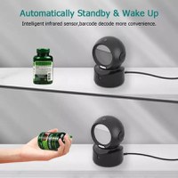 Scanner coduri de bare 1D, 2D si QR, cu senzor de scanare inteligenta automata, negru - 4