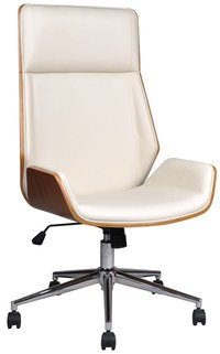 Scaun de birou directorial US116 Calisto, alb, 60x65x111-118 cm - 1