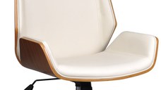 Scaun de birou directorial US116 Calisto, alb, 60x65x111-118 cm