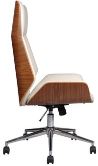 Scaun de birou directorial US116 Calisto, alb, 60x65x111-118 cm - 5